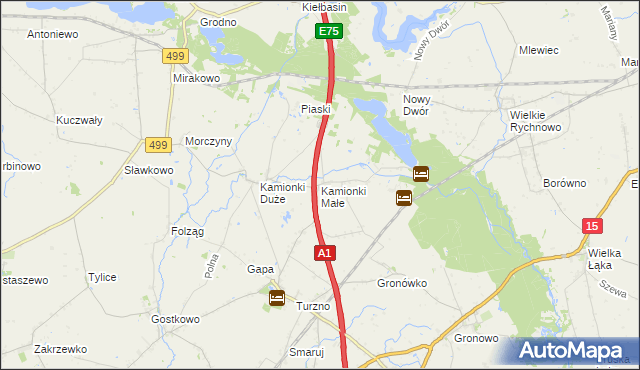 mapa Kamionki Małe, Kamionki Małe na mapie Targeo