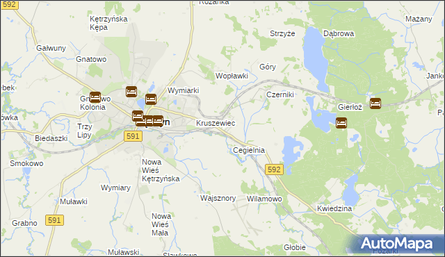 mapa Karolewo gmina Kętrzyn, Karolewo gmina Kętrzyn na mapie Targeo