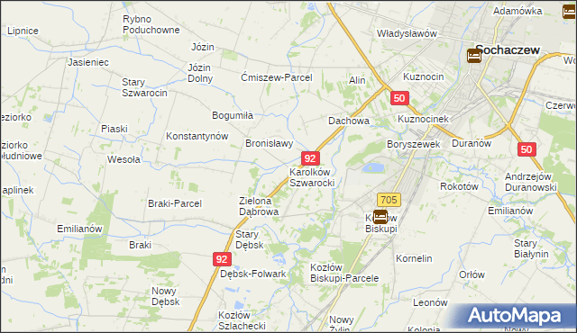 mapa Karolków Szwarocki, Karolków Szwarocki na mapie Targeo