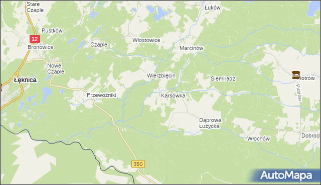 mapa Karsówka, Karsówka na mapie Targeo