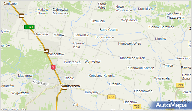 mapa Kazimierówka gmina Skaryszew, Kazimierówka gmina Skaryszew na mapie Targeo