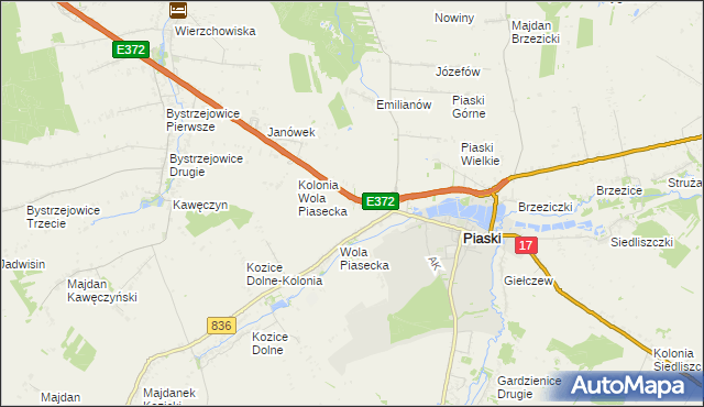 mapa Kębłów gmina Piaski, Kębłów gmina Piaski na mapie Targeo