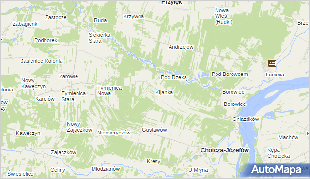 mapa Kijanka, Kijanka na mapie Targeo