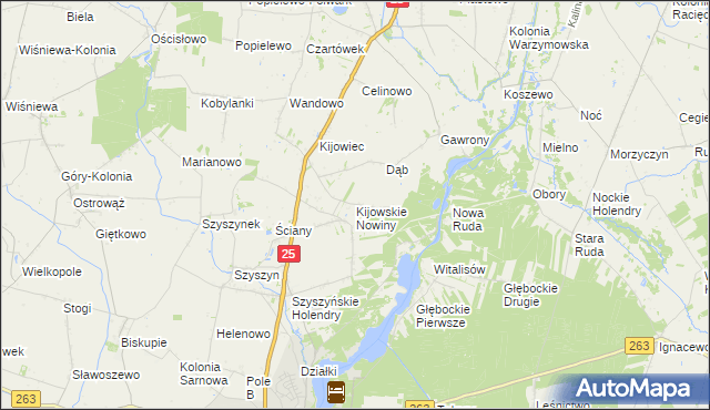 mapa Kijowskie Nowiny, Kijowskie Nowiny na mapie Targeo