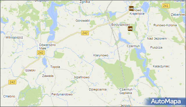 mapa Klarynowo, Klarynowo na mapie Targeo