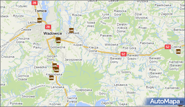 mapa Klecza Górna, Klecza Górna na mapie Targeo