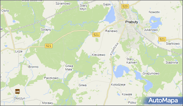 mapa Kleczewo, Kleczewo na mapie Targeo