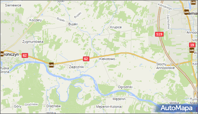 mapa Klekotowo gmina Siemiatycze, Klekotowo gmina Siemiatycze na mapie Targeo