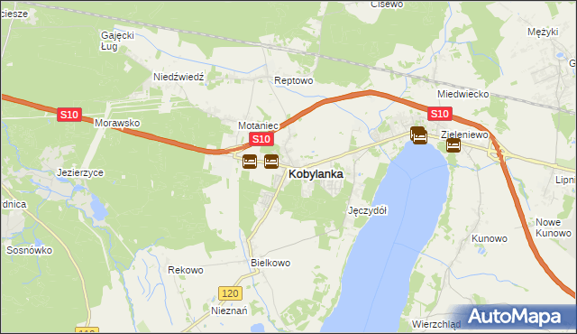 mapa Kobylanka powiat stargardzki, Kobylanka powiat stargardzki na mapie Targeo