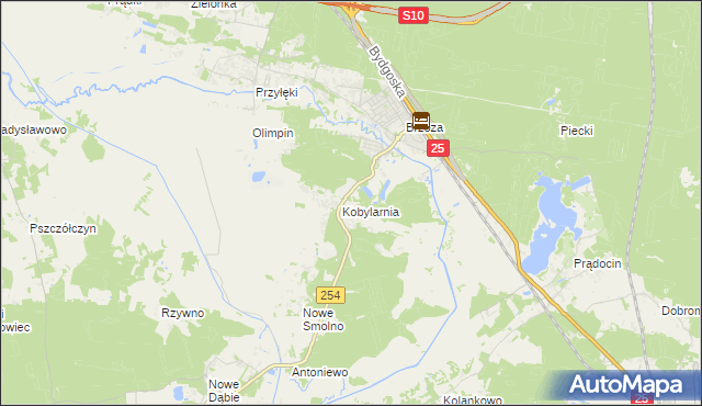 mapa Kobylarnia gmina Nowa Wieś Wielka, Kobylarnia gmina Nowa Wieś Wielka na mapie Targeo