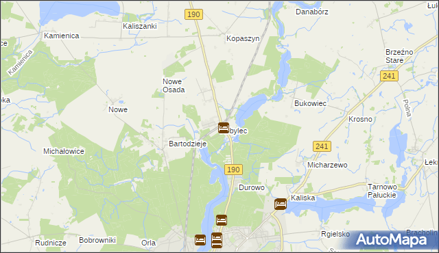 mapa Kobylec gmina Wągrowiec, Kobylec gmina Wągrowiec na mapie Targeo