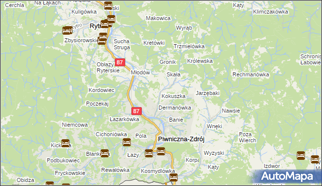 mapa Kokuszka, Kokuszka na mapie Targeo