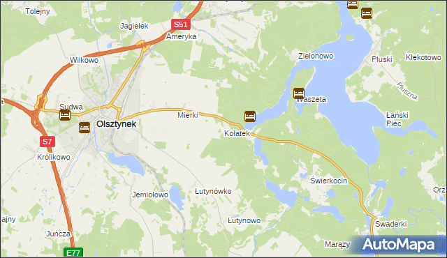 mapa Kołatek, Kołatek na mapie Targeo