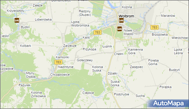 mapa Kolonia Chełmska, Kolonia Chełmska na mapie Targeo