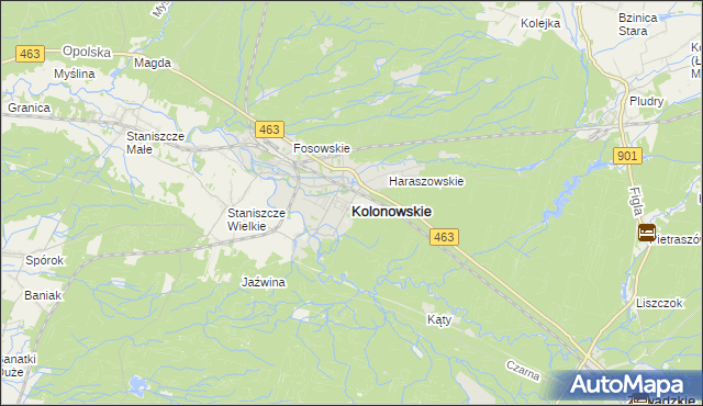 mapa Kolonowskie, Kolonowskie na mapie Targeo