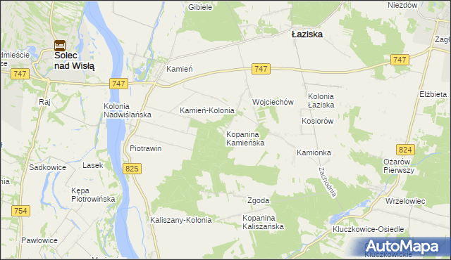 mapa Kopanina Kamieńska, Kopanina Kamieńska na mapie Targeo