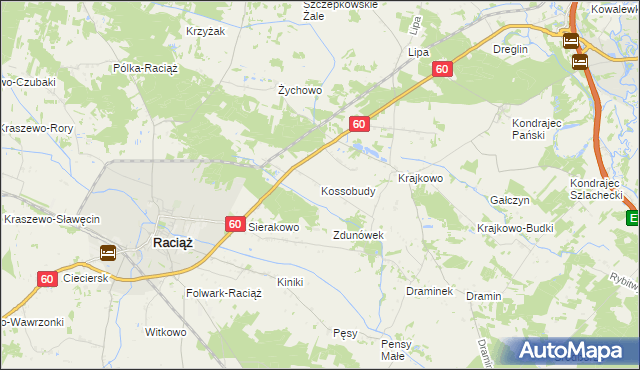 mapa Kossobudy, Kossobudy na mapie Targeo