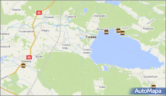 mapa Kotórz Wielki, Kotórz Wielki na mapie Targeo