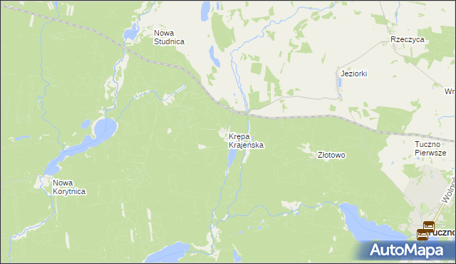mapa Krępa Krajeńska, Krępa Krajeńska na mapie Targeo