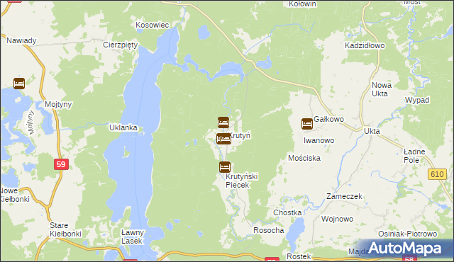 mapa Krutyń, Krutyń na mapie Targeo