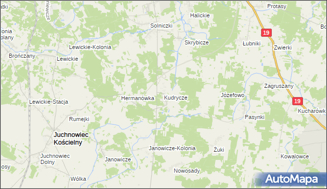 mapa Kudrycze, Kudrycze na mapie Targeo