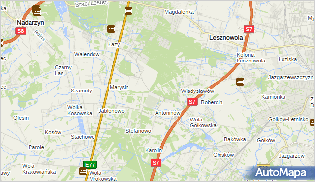 mapa Kuleszówka, Kuleszówka na mapie Targeo