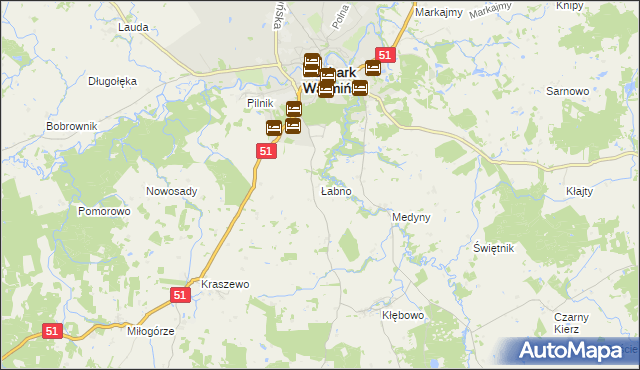 mapa Łabno, Łabno na mapie Targeo