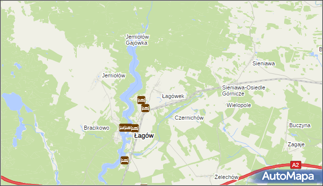 mapa Łagówek, Łagówek na mapie Targeo