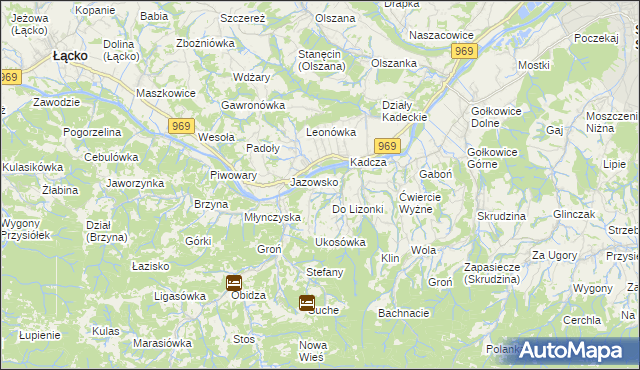 mapa Łazy Brzyńskie, Łazy Brzyńskie na mapie Targeo