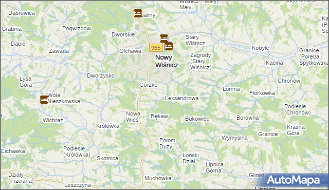 mapa Leksandrowa, Leksandrowa na mapie Targeo