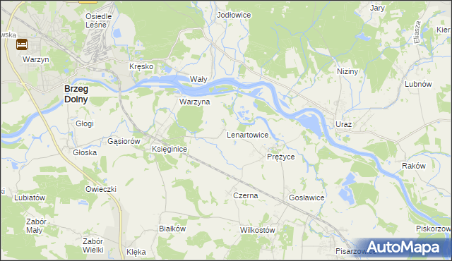 mapa Lenartowice gmina Miękinia, Lenartowice gmina Miękinia na mapie Targeo