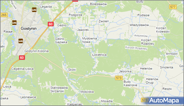 mapa Łokietnica, Łokietnica na mapie Targeo