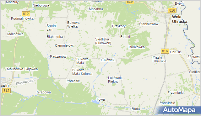 mapa Łukówek, Łukówek na mapie Targeo