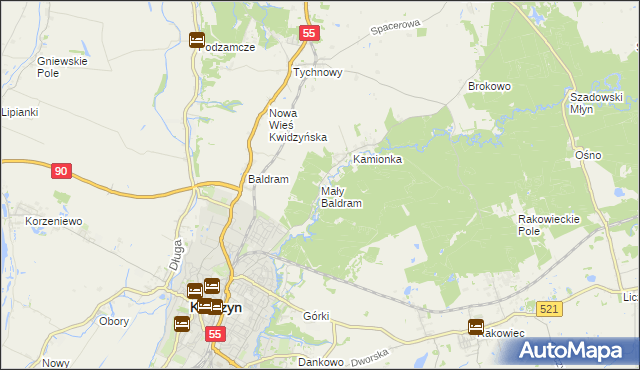 mapa Mały Baldram, Mały Baldram na mapie Targeo