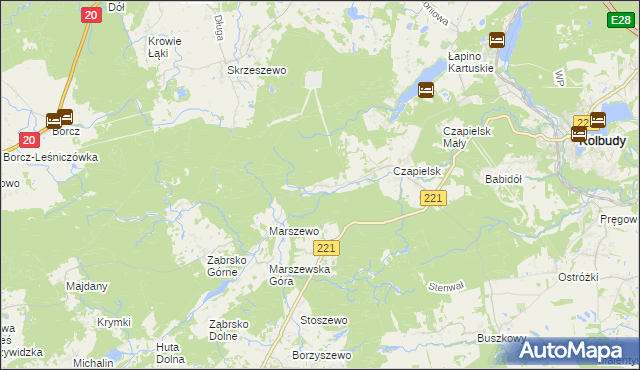 mapa Marszewska Kolonia, Marszewska Kolonia na mapie Targeo