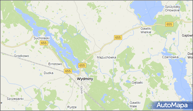 mapa Mazuchówka, Mazuchówka na mapie Targeo