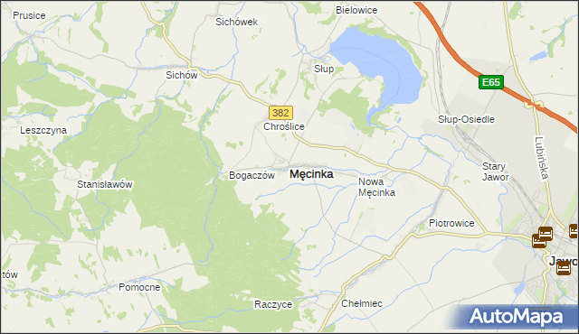 mapa Męcinka, Męcinka na mapie Targeo