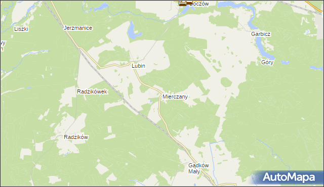 mapa Mierczany, Mierczany na mapie Targeo