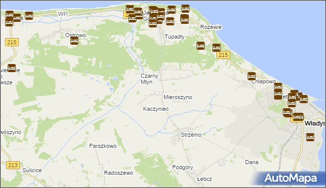 mapa Mieroszyno, Mieroszyno na mapie Targeo