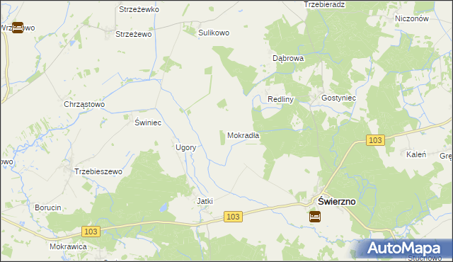 mapa Mokradła, Mokradła na mapie Targeo