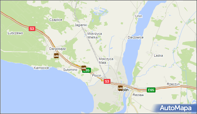 mapa Mokrzyca Mała, Mokrzyca Mała na mapie Targeo