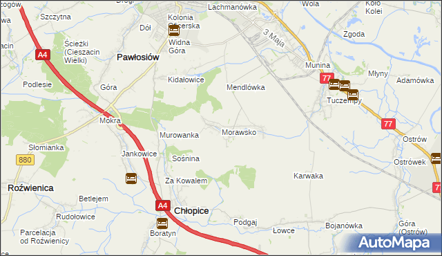 mapa Morawsko gmina Jarosław, Morawsko gmina Jarosław na mapie Targeo