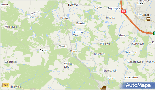 mapa Morzęcin Mały, Morzęcin Mały na mapie Targeo