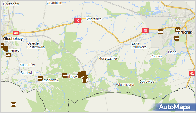 mapa Moszczanka gmina Prudnik, Moszczanka gmina Prudnik na mapie Targeo