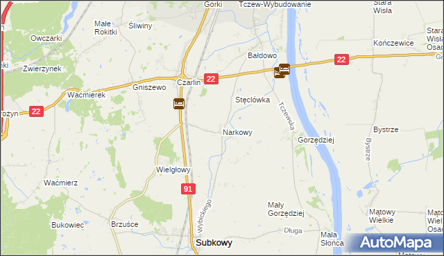 mapa Narkowy, Narkowy na mapie Targeo