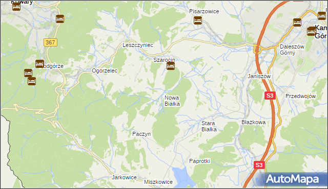 mapa Nowa Białka, Nowa Białka na mapie Targeo