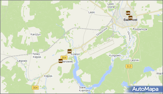 mapa Nowe Kramsko, Nowe Kramsko na mapie Targeo