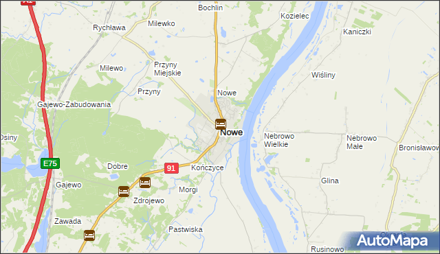 mapa Nowe powiat świecki, Nowe powiat świecki na mapie Targeo