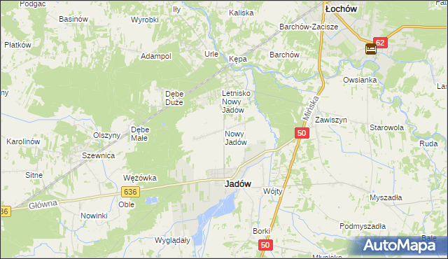 mapa Nowy Jadów, Nowy Jadów na mapie Targeo