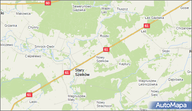 mapa Nowy Szelków, Nowy Szelków na mapie Targeo